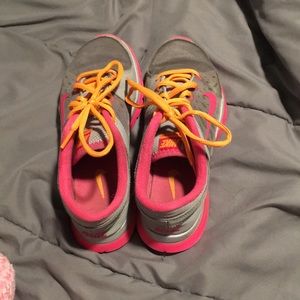 Nike pink and orange shoes size 6